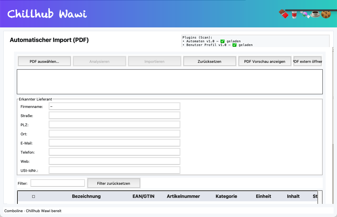 PDF-Lieferschein-Import in ChillHub